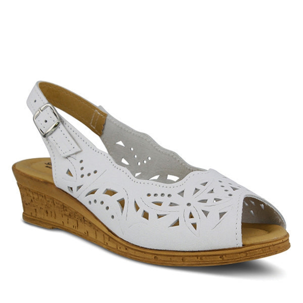 SPRING STEP ORELLA SANDAL Leather Slingback Wedge